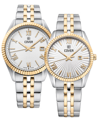COVER Alston Gent Watch Silver, Bicolor Silver Gold