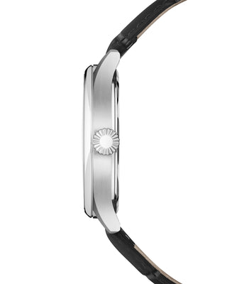 COVER Chapman Moon&Stars Grau, Leder Schwarz, Silber Uhr