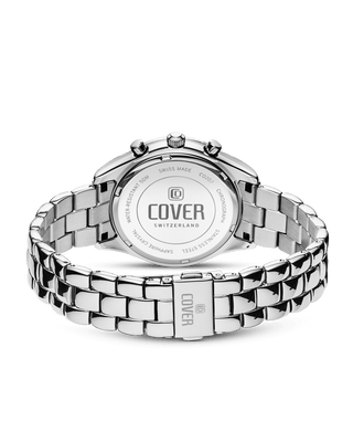 Back view of COVER Valentina Chrono Watch with Swiss Made Engravement.