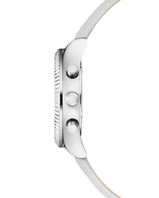 COVER Valentina Chrono Uhr Kristalle Weiß Perlmutt Silber