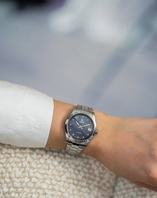 COVER Andara Diamond Watch Blue Pearl, Silver Color