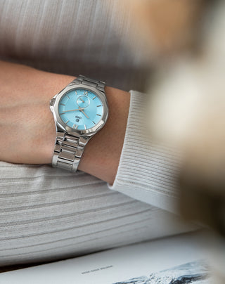 Montre COVER Cardea Bleu Clair, Argent