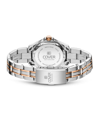 Backside of COVER Marville Lady Steel Watch Silver, Bicolor Silver Rose Gold.