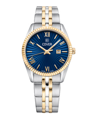 Montre COVER Alston Lady Bleu, Bicolore Argent Or