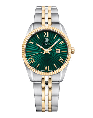 Montre COVER Alston Lady Vert, Bicolore Argent Or