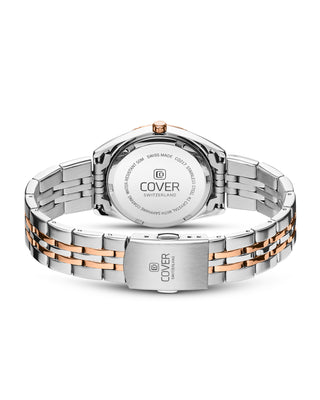 Montre COVER Alston Lady Noir, Bicolore Argent Or Rose