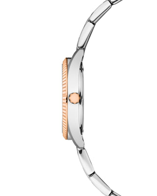 Montre COVER Alston Lady Noir, Bicolore Argent Or Rose