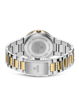 COVER Jumeira Crystals Weißes Perlmutt, Bicolor Silber Gold Uhr