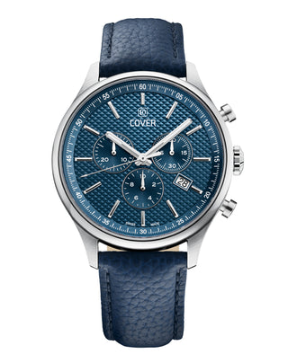 COVER Chapman Chrono II Bleu, Cuir Argent