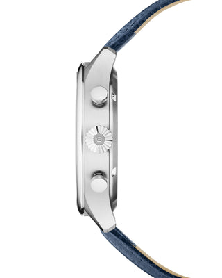 COVER Chapman Chrono II Bleu, Cuir Argent