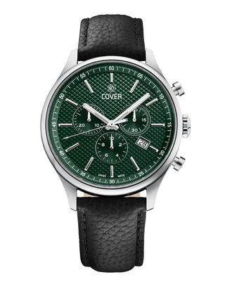 COVER Chapman Chrono II Vert, Cuir Argent
