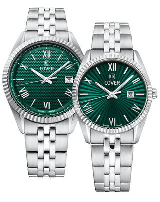 COVER Alston Lady Watch Green, Silver Color