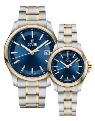 COVER Marville Gent Steel Watch Blue, Bicolor Silver Gold