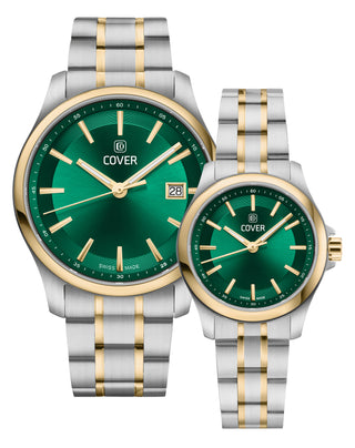 COVER Marville Gent Steel Watch Green, Bicolor Silver Gold