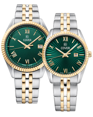 COVER Alston Gent Watch Green, Bicolor Silver Gold