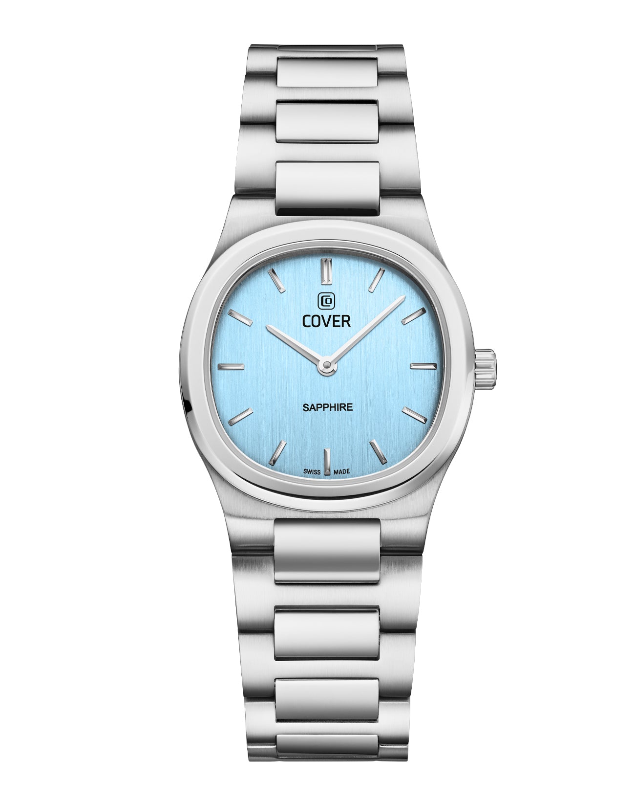 	COVER Altea Curved Case Watch Blue and Silver – Swiss women’s watch