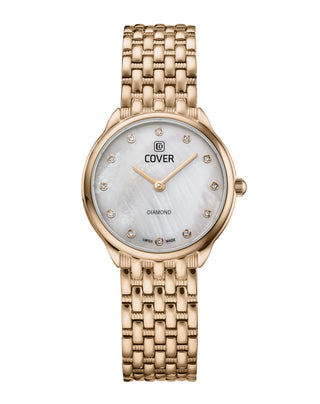 	COVER Eternal Pearl Diamond Ladies Watch – White Dial and Rose Gold Bracelet – Swiss elegant diamond watch