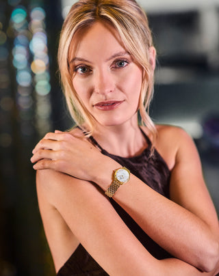 COVER Eternal Pearl Diamond Ladies Watch – White Dial Gold Diamond Watch for Women Swiss Made