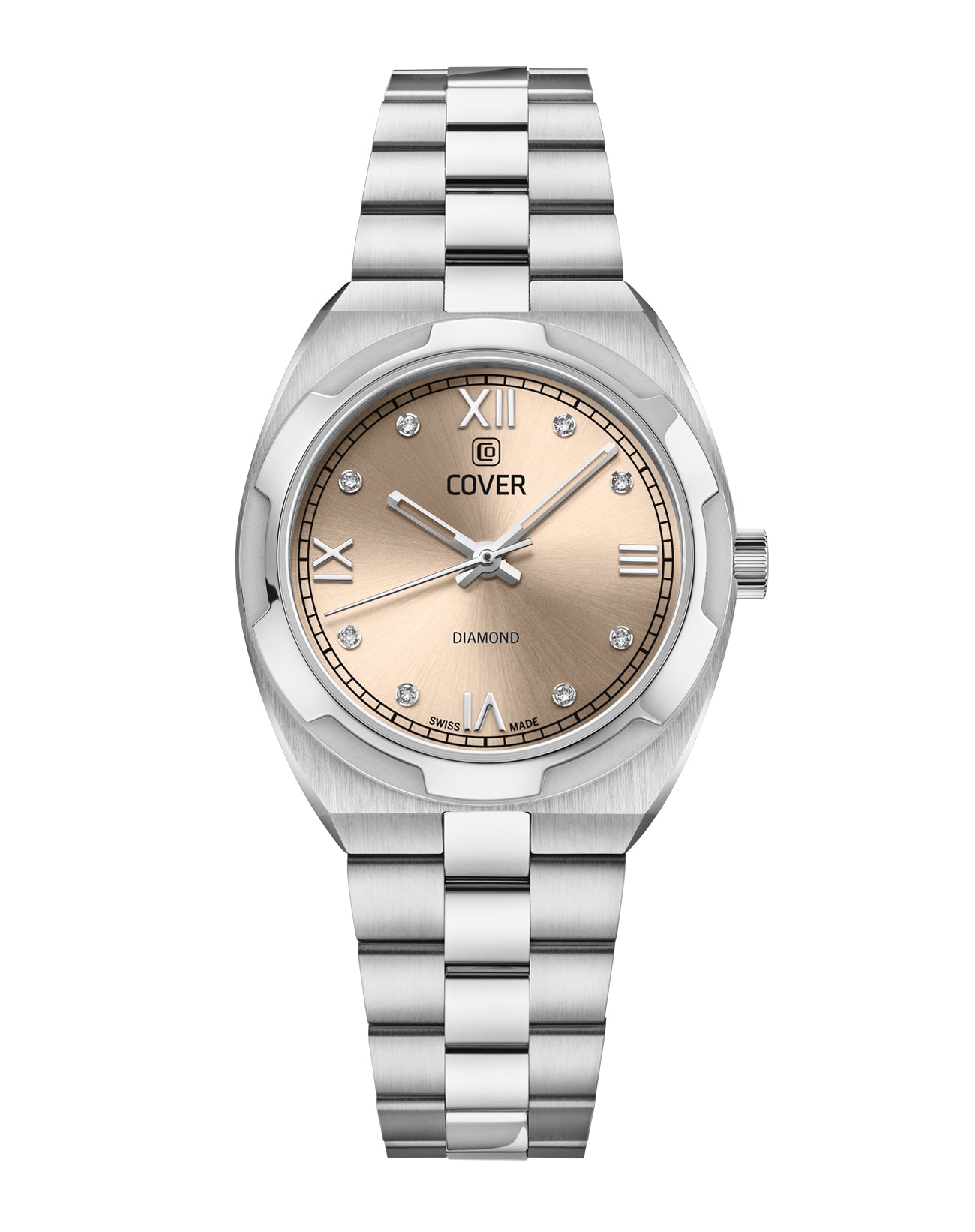 COVER Urban Muse Faceted Diamond Watch Rose Silver – Swiss faceted women’s watch