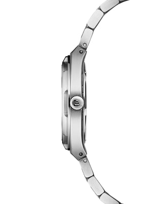 Faceted bezel of COVER Urban Muse Silver – diamond bezel watch detail