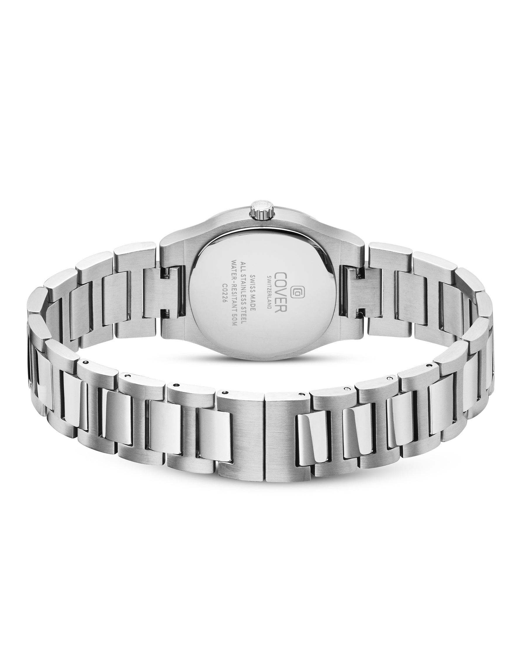 Caseback of the Altea watch with Swiss made engraving