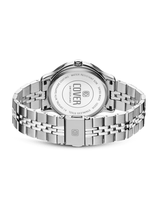 COVER Saraya Crystals Watch White, Silver Color