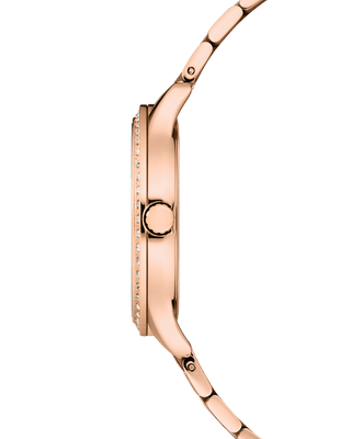 COVER Saraya Crystals, Rose Gold Watch