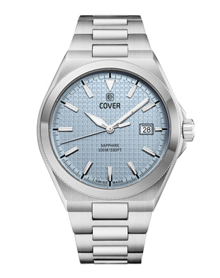 COVER Iconosteel Watch Light Blue, Silver Color