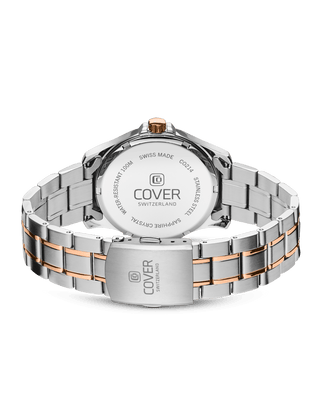 COVER Marville Gent Steel Watch Green, Bicolor Silver Rose Gold