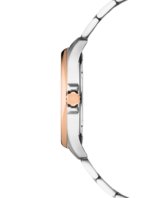 COVER Marville Gent Steel Watch Green, Bicolor Silver Rose Gold