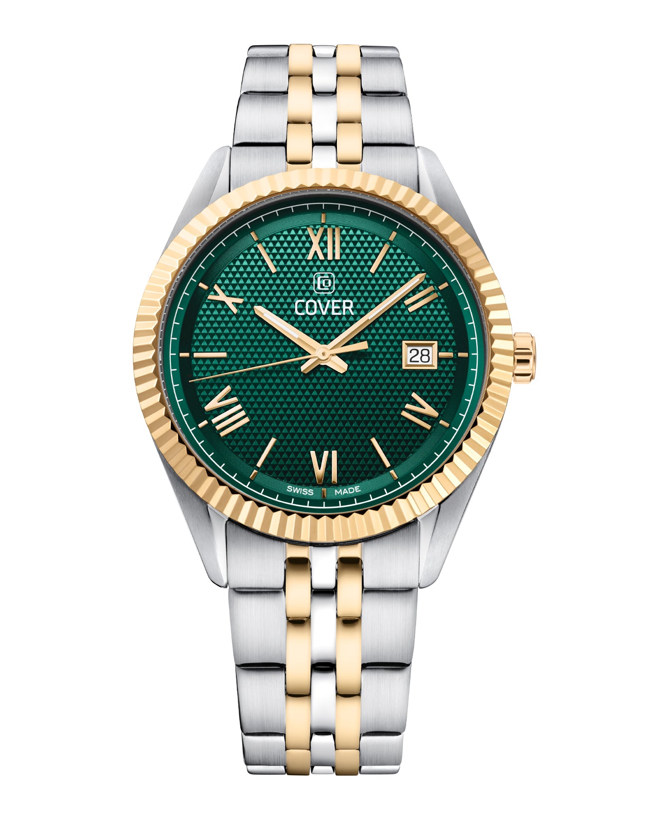 COVER Alston Gent Watch Green, Bicolor Silver Gold – Cover Watches