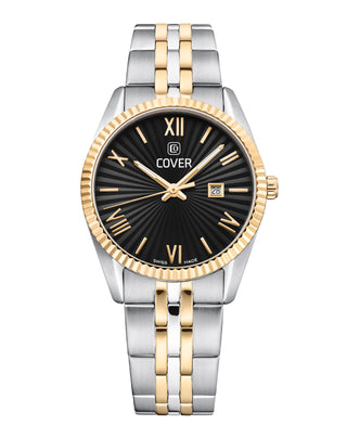 COVER Alston Lady Watch Black, Bicolor Silver Gold