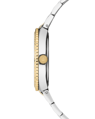 COVER Jumeira Crystals Green Pearl, Bicolor Silver Gold Watch