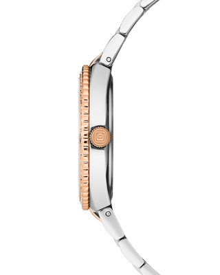 COVER Jumeira Crystals White Pearl, Bicolor Silver Rose Gold Watch