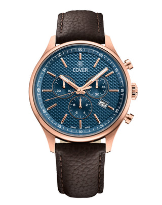 COVER Chapman Chrono II Blue, Leather Rose Gold