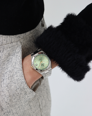 COVER Iconosteel Lady Light Green, Bicolor Gold