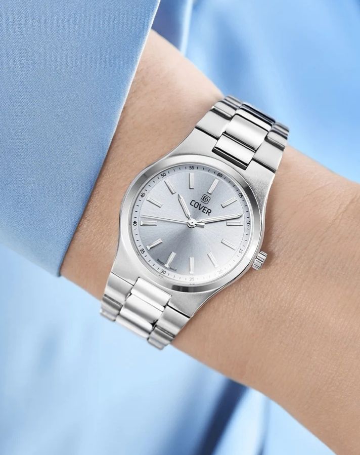 COVER Bracelet One Light Blue, Silver Color Watch