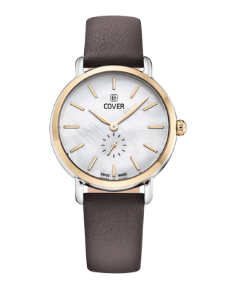 COVER Pearl Dreams Moonphase Watch White, Leather, Bicolor
