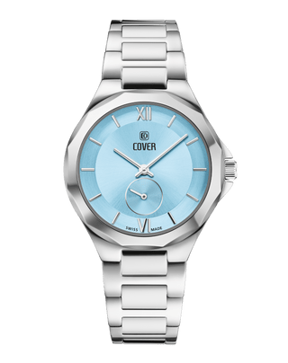 COVER Cardea Swiss Made Women's Watch Light Blue Dial, Full Silver Color, Sapphire Glass