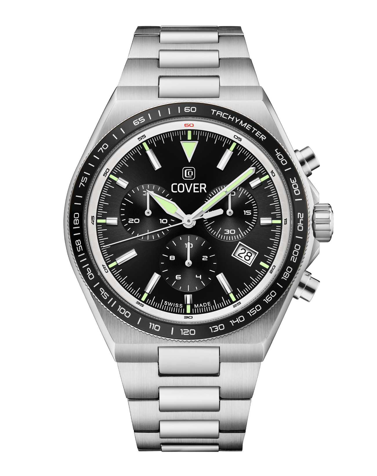 COVER Iconosteel Chrono Watch Black, Silver Color