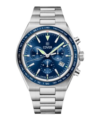 COVER Iconosteel Chrono Watch Blue, Silver Color