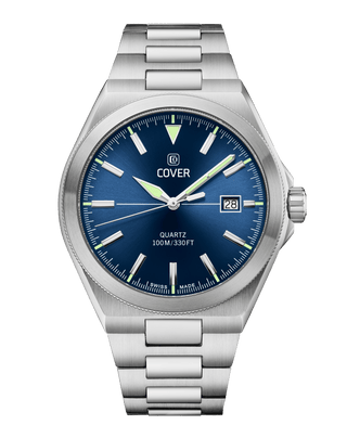 COVER Iconosteel Watch Blue, Silver Color