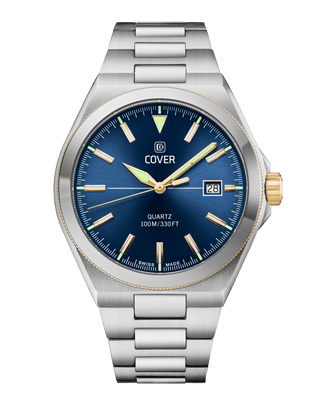 COVER Iconosteel Watch Blue, Bicolor Silver Gold