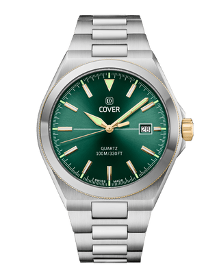 COVER Iconosteel Watch Green, Bicolor Silver Gold