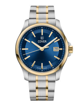 COVER Marville Gent Steel Watch Blue, Bicolor Silver Gold