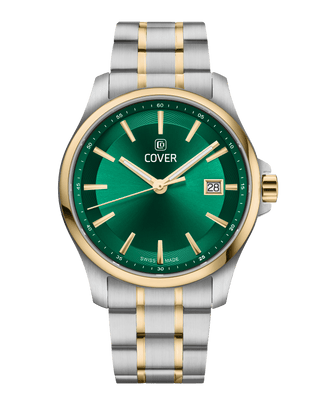 COVER Marville Gent Steel Watch Green, Bicolor Silver Gold