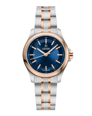 COVER Marville Lady Steel Watch Blue, Bicolor Silver Rose Gold