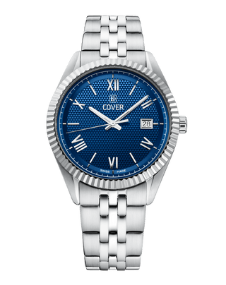 COVER Alston Gent Watch Blue, Silver Color