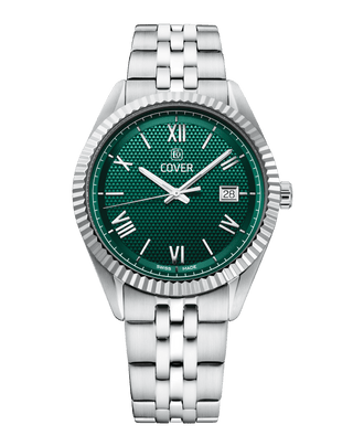 COVER Alston Gent Watch Green, Silver Color