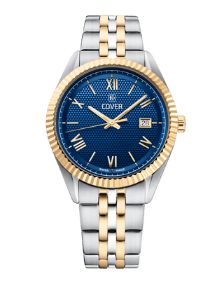 COVER Alston Gent Watch Blue, Bicolor Silver Gold